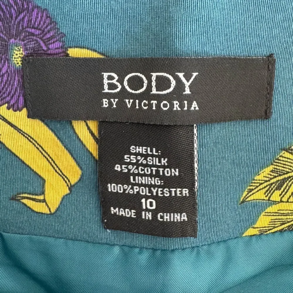 Victoria’s Secret BODY Y2K Floral Pleated Silk Blend Knee Length Skirt